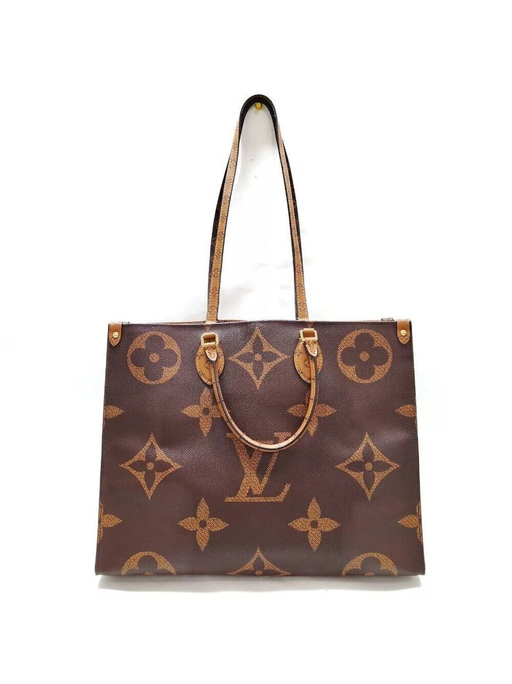 100% Authentic Louis Vuitton On the Go GM Brown Monogram Giant Tote Bag